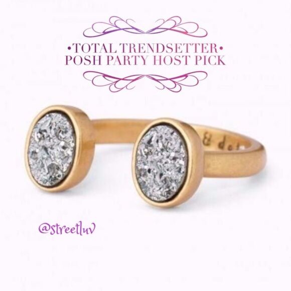 stellaβ& dot ~ druzy and gold relic ring retired - Picture 1 of 5